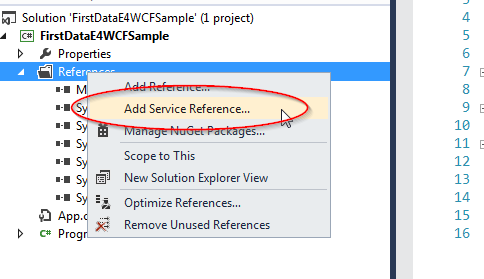 WCF: Add Service Reference