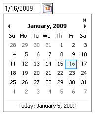 Ajaxtoolkit Calendar with close button