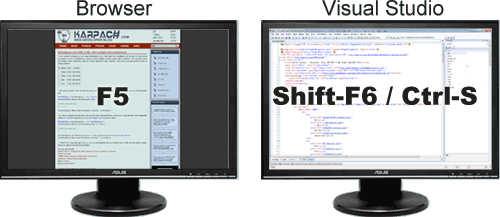 Dual Monitor Web Development