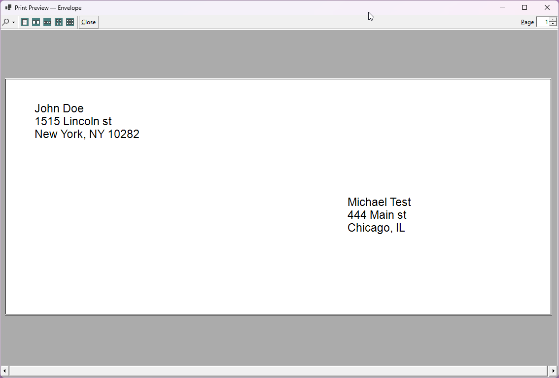 Print preview window